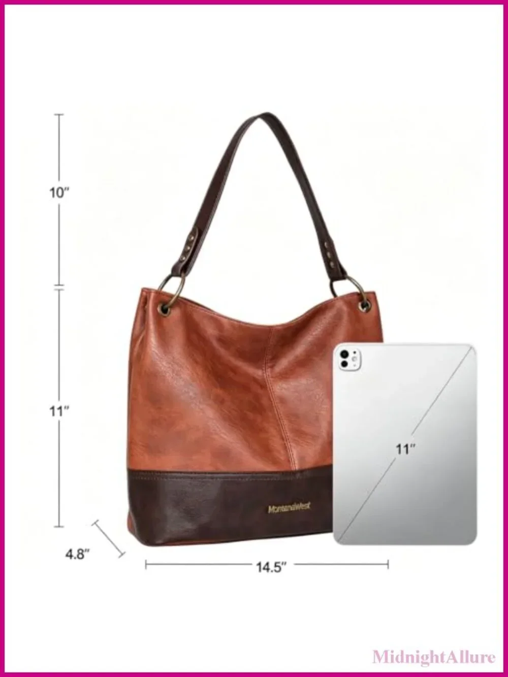 Montana West Hobo Bag Slouchy Shoulder Bag Vegan Leather Tote Purse